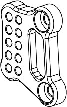 Bonamici mounting plate for footrest system, brake side