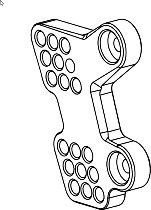 Bonamici mounting plate for footrest system, brake side