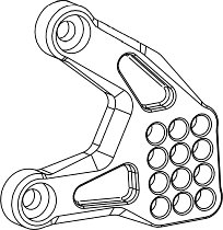 Bonamici mounting plate for footrest system, gearbox side