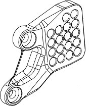 Bonamici mounting plate for footrest system, gearbox side