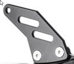 Bonamici Racing heel plate for footrest systems, brake side