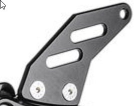 Bonamici Racing heel plate for footrest systems, gearbox