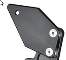 Bonamici Racing heel plate for footrest systems, brake side,