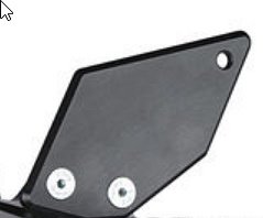 Bonamici Racing heel plate for footrest systems, gearbox