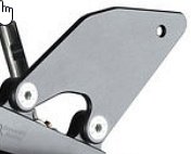 Bonamici Racing heel plate for footrest systems, gearbox