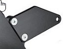 Bonamici Racing heel plate for footrest systems, gearbox