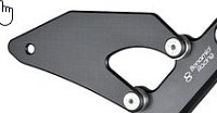 Bonamici Racing heel plate for footrest systems, brake side,