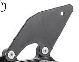 Bonamici Racing heel plate for footrest systems, gearbox