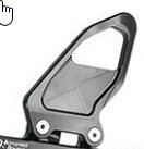 Bonamici Racing heel plate for footrest systems, gearbox