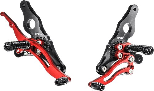 Poggiapiedi Bonamici, regolabili, set Ducati Hypermotard