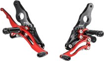 Poggiapiedi Bonamici, regolabili, set Ducati Hypermotard