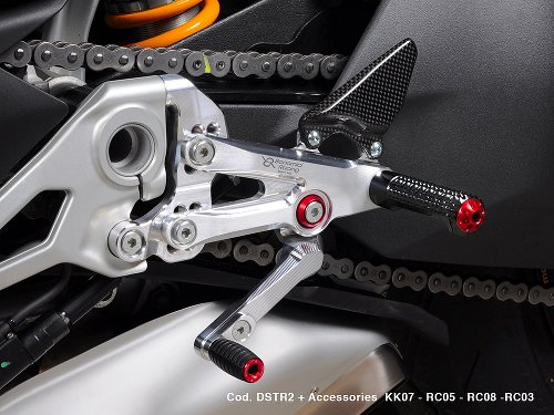 Estriberas Bonamici, regulables Ducati Streetfighter V4