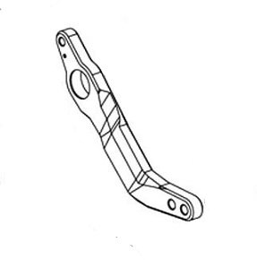 Bonamici brake lever, spare part for footrest system Ducati