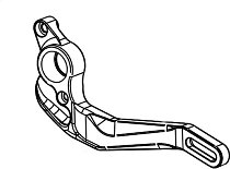 Bonamici brake lever, spare part for footrest system Ducati