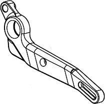 Bonamici brake lever, spare part for footrest system BMW S