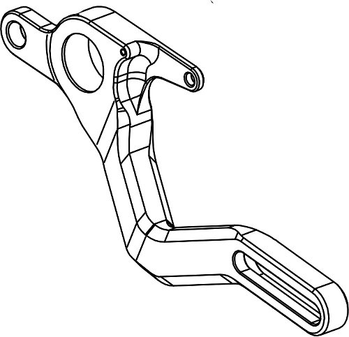 Bonamici brake lever, spare part for footrest system Yamaha