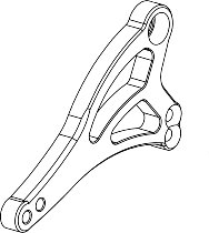 Bonamici shift lever, spare part for footrest system Aprilia