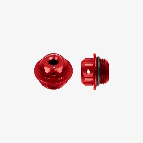 Bonamici Racing, universal oil cap M22x1.5/ red / Ducati