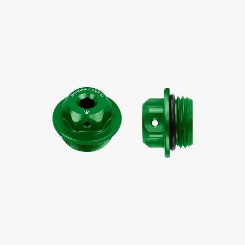 Bonamici Racing, Tapón de aceite universal M24x2 - Verde /