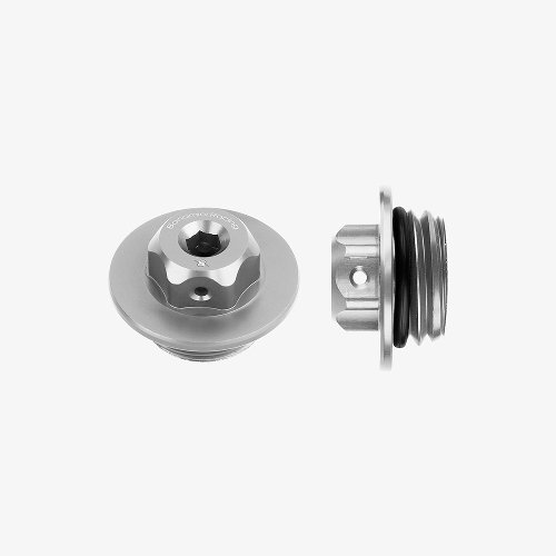 Bonamici Racing, Tapón de aceite universal M27x3- Plata/