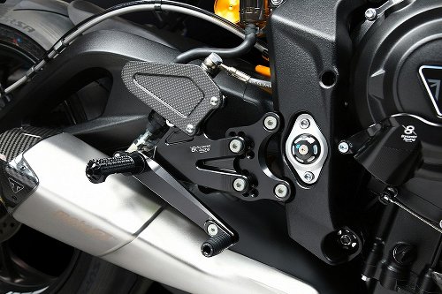 Bonamici Racing Aluminum rearsets Triumph Street Triple 765
