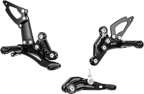 Bonamici Racing footrest systems, adjustable Yamaha MT-07/