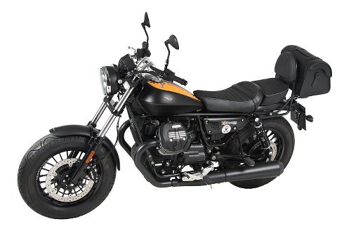 Hepco & Becker Sissybar with rearrack, Black - Moto Guzzi  V