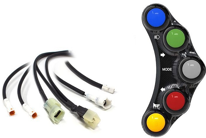 Jetprime Left handlebar switch, black - Kawasaki ZX-10R Ninja/RR