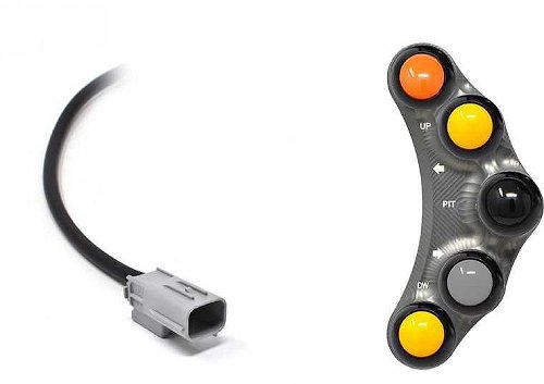 Jetprime Left Race handlebar switch, titanium - Aprilia