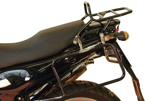 Hepco & Becker Side case carrier, bolted, Black - Moto Guzzi