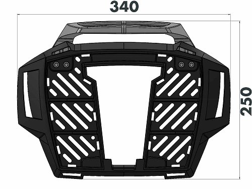 Hepco & Becker Alurack Topcaseträger, Schwarz - Moto Guzzi