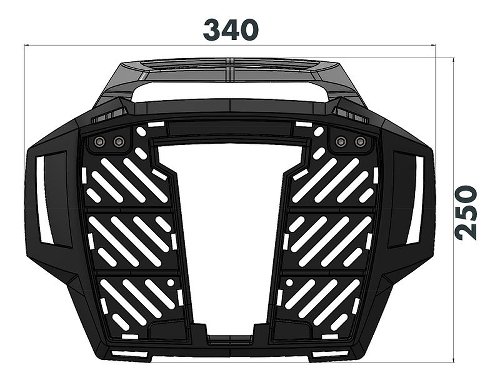 Hepco & Becker Alurack topcasecarrier, Black - BMW G 310 R