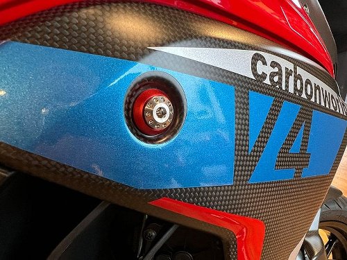 Set di viti Carbonworld, parti della carenatura, rosso-nero