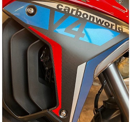 Set di viti Carbonworld, parti della carenatura, rosso-nero