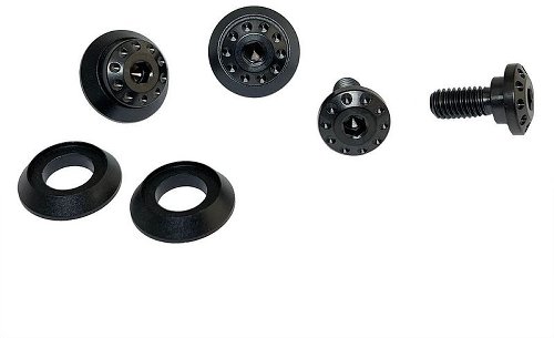 Carbonworld screw set, windshield, black-black suitable for