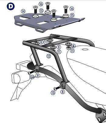 Hepco & Becker Minirack soft luggage rear rack, Black - BMW