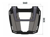 Hepco & Becker Easyrack topcasecarrier, Black - Husqvarna