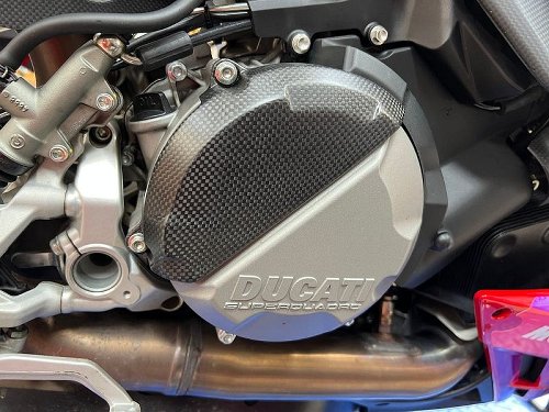 Carbonworld clutch cover guard, carbon suitable for Ducati