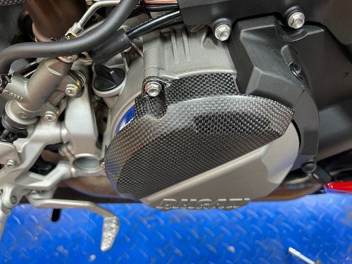 Carbonworld clutch cover guard, carbon suitable for Ducati