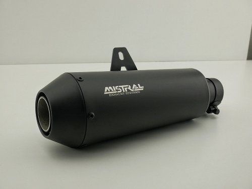 Mistral exhaust, conical, stainless steel, matt black, Euro5