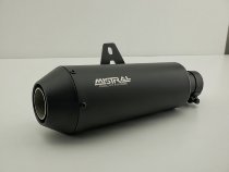 Mistral exhaust, conical, stainless steel, matt black, Euro5