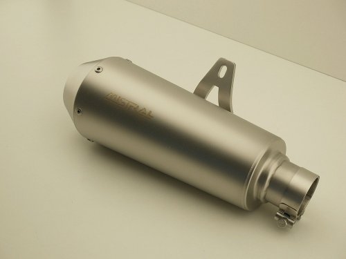 Mistral exhaust, conical, stainless steel, ice grey, Euro5