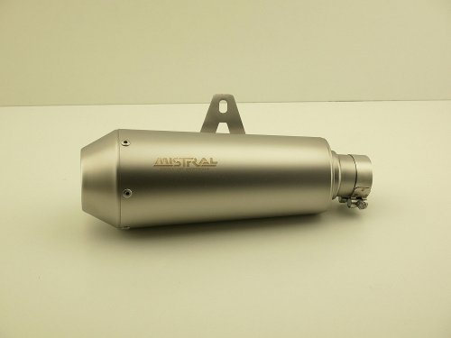 Mistral exhaust, conical, stainless steel, ice grey, Euro5