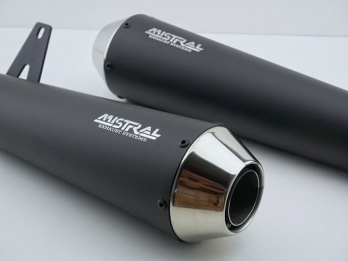 Mistral exhaust, conical, stainless steel, matt black with