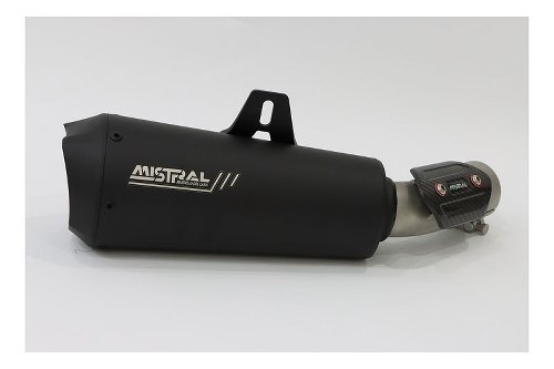 Échappement Mistral Avion, inox, noir mat, EURO5 - Moto