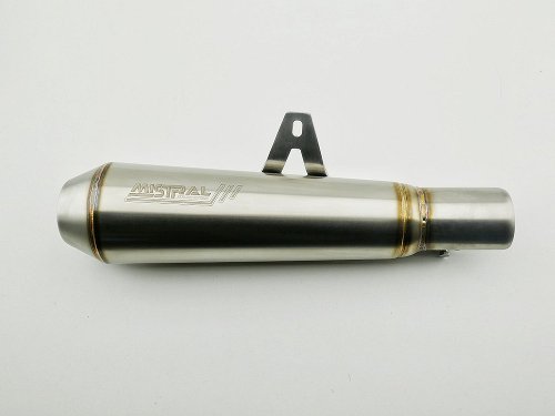 Scarico Mistral corto, acciaio inox, opaco, E5+ - adatto per