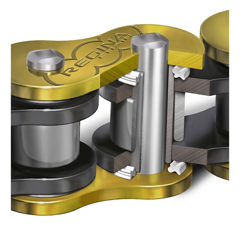 Regina chain 525 ZRT 122 links, open with rivet lock Spare Parts