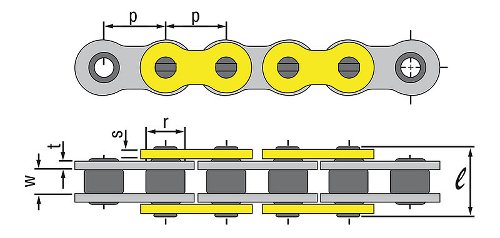 Regina chain 525 ZRP 120 links open + rivet lock