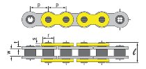 Regina chain 525 ZRP 120 links open + rivet lock
