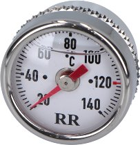 RR Oil thermometer white 20x2.5x25 - Honda 500 CB, 600 CBR,